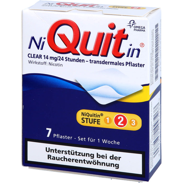 NiQuitin clear 14 mg/24 Stunden - transdermales Pflaster, 7 pcs. Patch