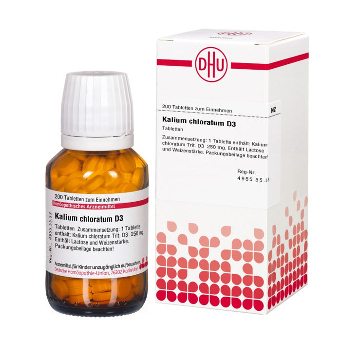 DHU Kalium chloratum D3 Tabletten, 200 St. Tabletten