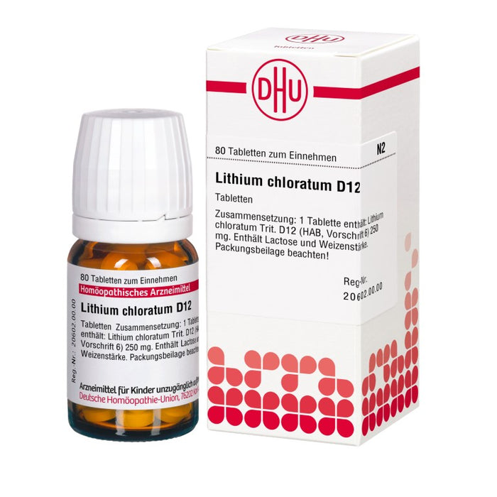 DHU Lithium chloratum D12 Tabletten, 80 pc Tablettes