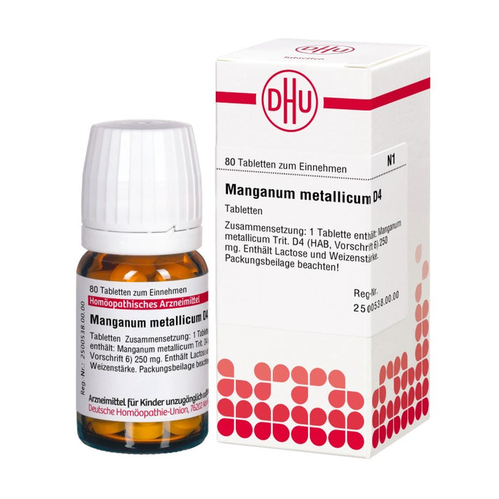 Manganum metallicum D4 DHU Tabletten, 80 St. Tabletten