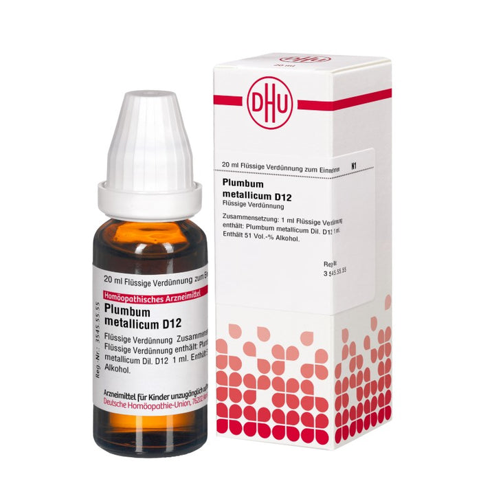 Plumbum metallicum D12 DHU Dilution, 20 ml Lösung