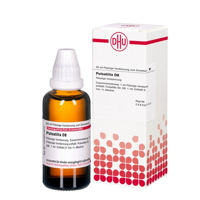 Pulsatilla D8 DHU Dilution, 50 ml Lösung