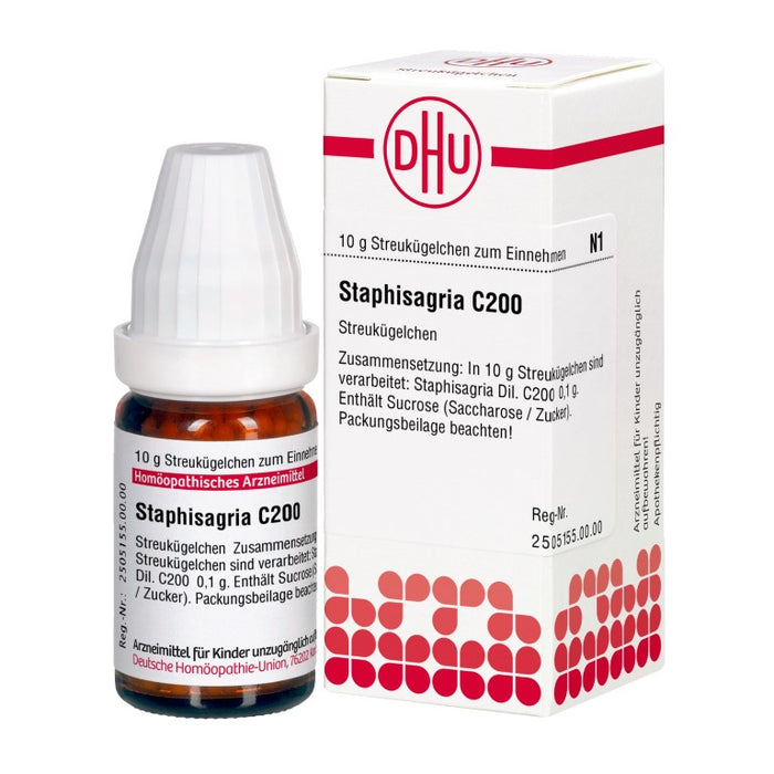 DHU Staphisagria C200 Streukügelchen, 10 g Globuli