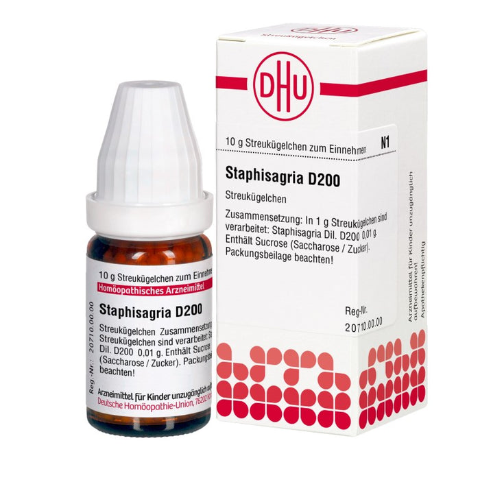 DHU Staphisagria D200 Streukügelchen, 10 g Globuli