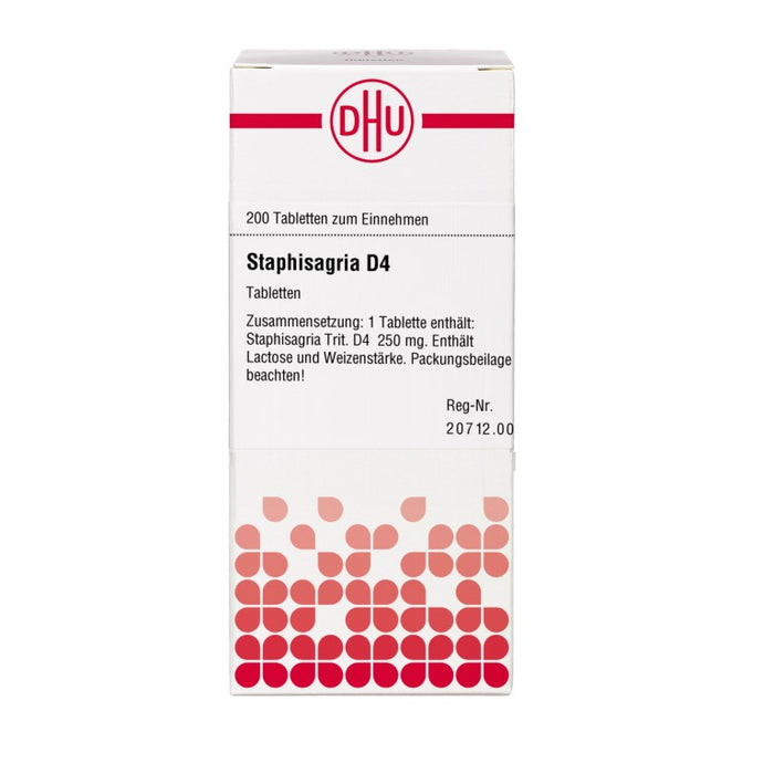 DHU Staphisagria D4 Tabletten, 200 pc Tablettes