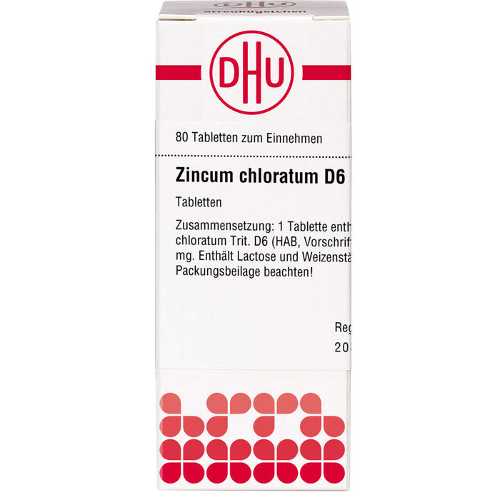 DHU Zincum chloratum D6 Tabletten, 80 pc Tablettes