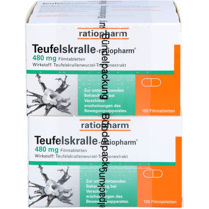 Teufelskralle-ratiopharm Filmtabletten bei Verschleißerscheinungen des Bewegungsapparates, 200 pcs. Tablets