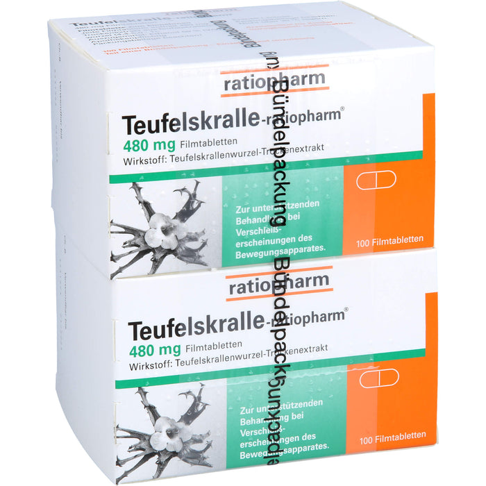 Teufelskralle-ratiopharm Filmtabletten bei Verschleißerscheinungen des Bewegungsapparates, 200 St. Tabletten