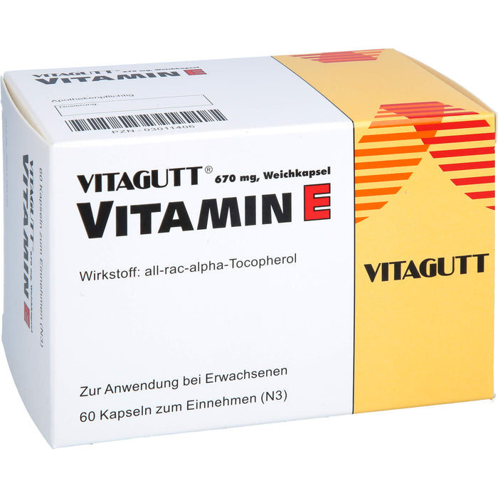 Vitagutt Vitamin E 670 mg, Weichkapsel, 60 St WKA