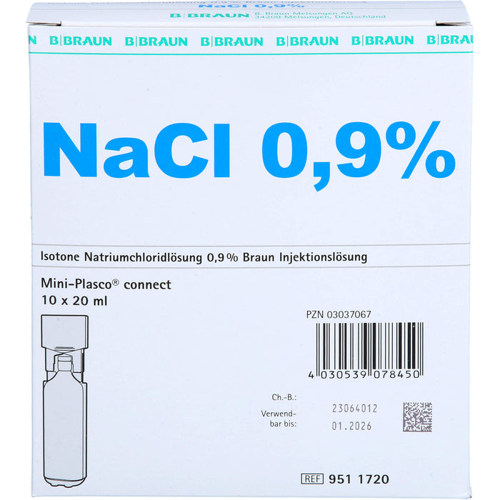 Kochsalzlösung 0,9% Braun Miniplasco connect 20ml, 200 ml Solution