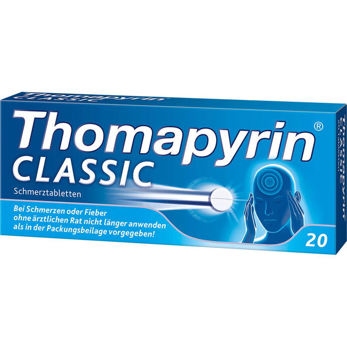 Thomapyrin classic Schmerztabletten Original von Sanofi-Aventis, 20 pc Tablettes