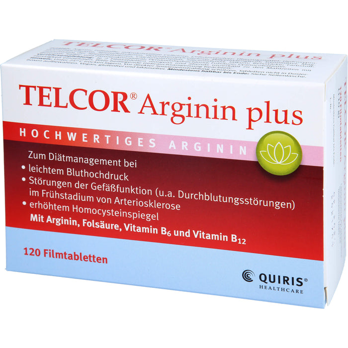 Telcor Arginin plus Filmtabletten, 120 pc Tablettes