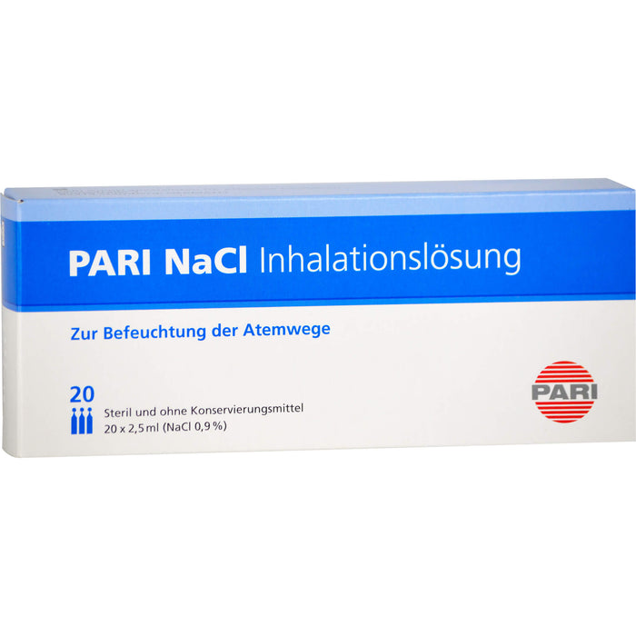 PARI NaCl Inhalationslösung zur Befeuchtung der Atemwege, 50 ml Solution