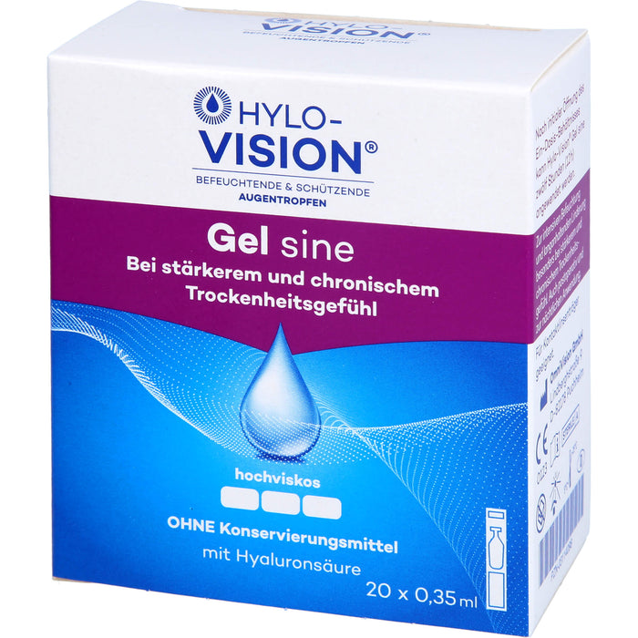 Hylo-Vision Gel sine Augentropfen, 20 pcs. Ampoules