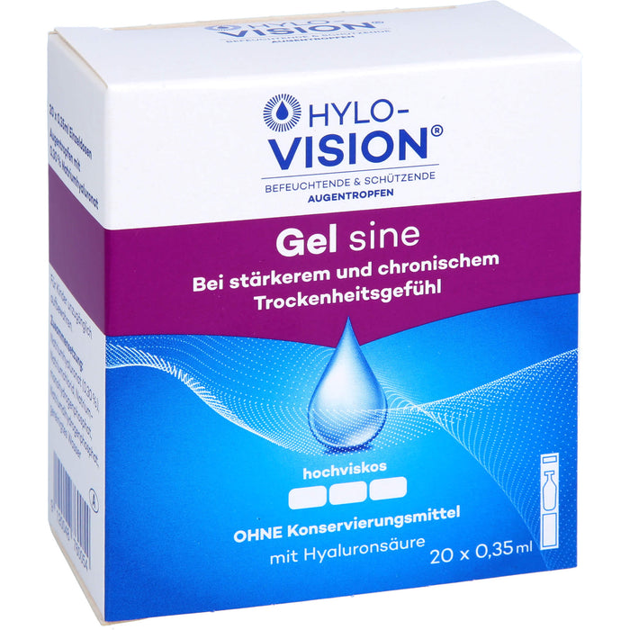 Hylo-Vision Gel sine Augentropfen, 20 pc Ampoules