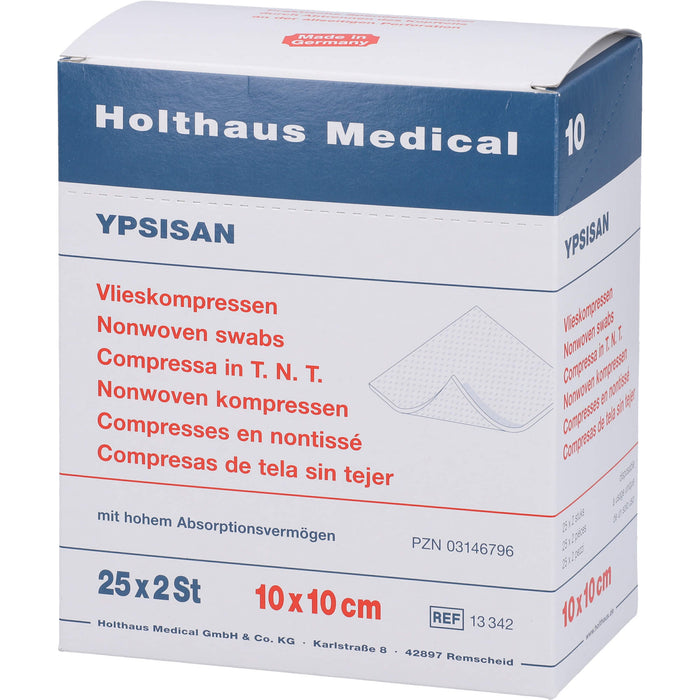 Holthaus Medical Ypsisan Vlieskompressen 10 x 10 cm steril, 50 pcs. Compresses