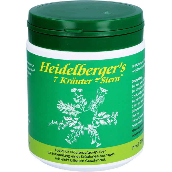 Heidelberger's 7 Kräuter-Stern lösliches Kräuteraufgusspulver, 250 g Powder