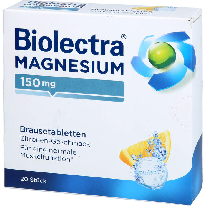 Biolectra Magnesium 150 mg Brausetabletten Zitronengeschmack, 20 St. Tabletten