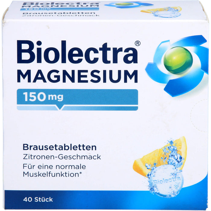 Biolectra Magnesium 150 mg Brausetabletten Zitronengeschmack, 40 pc Tablettes