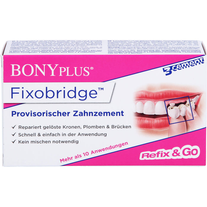 BONYPLUS Fixobridge provisorischer Zahnzement, 7 g Crème