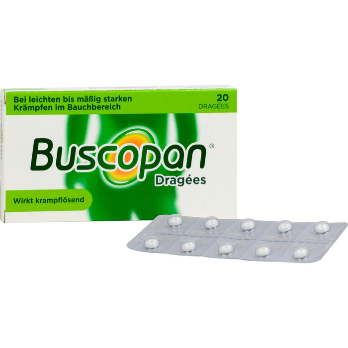 Buscopan Dragees bei Krämpfen des Magen-Darm-Traktes, 20 pcs. Tablets