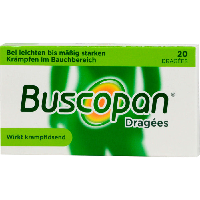 Buscopan Dragees bei Krämpfen des Magen-Darm-Traktes, 20 pcs. Tablets