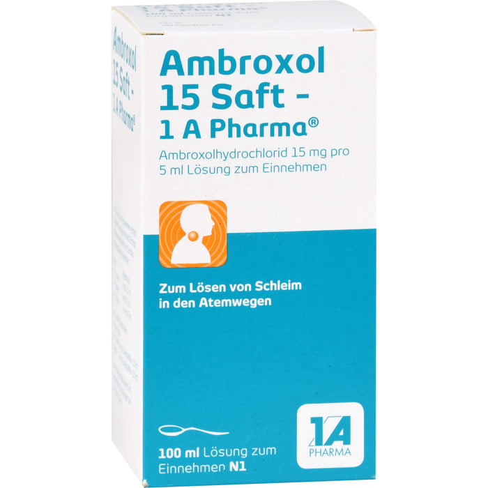 Ambroxol 15 Saft - 1A Pharma Schleimlöser, 100 ml Solution