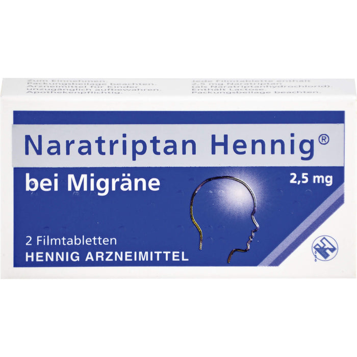 Naratriptan Hennig 2,5 mg Filmtabletten, 2 pcs. Tablets