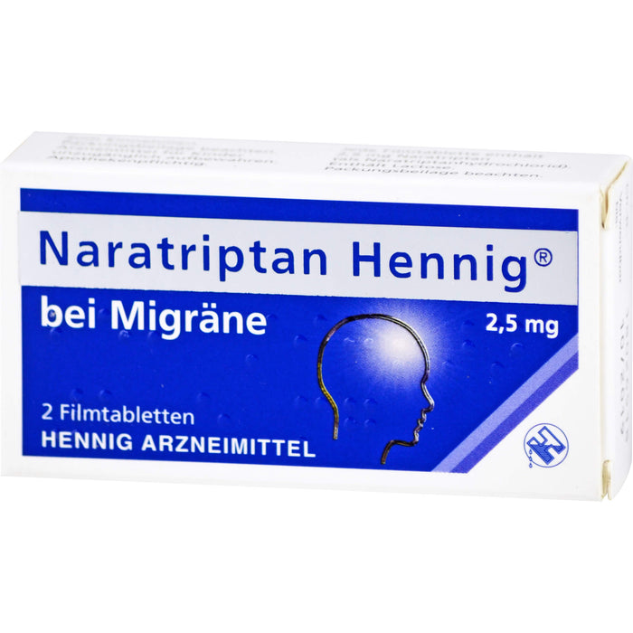 Naratriptan Hennig 2,5 mg Filmtabletten, 2 pcs. Tablets