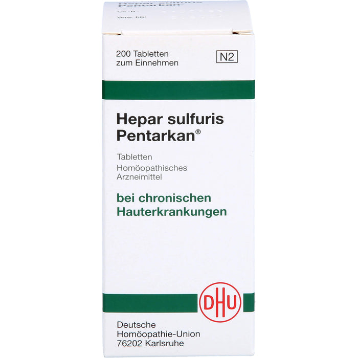 DHU Hepar sulfuris Pentarkan Tabletten bei chronischen Hauterkrankungen, 200 pcs. Tablets