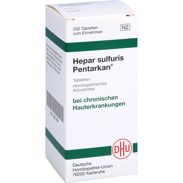 DHU Hepar sulfuris Pentarkan Tabletten bei chronischen Hauterkrankungen, 200 St. Tabletten