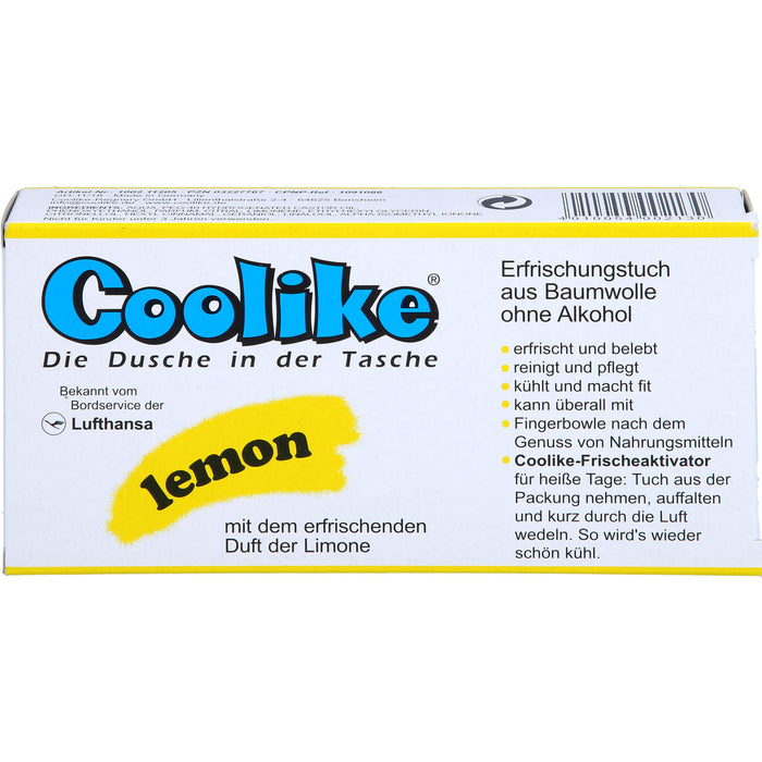 Coolike lemon Erfrischungstuch aus Baumwolle, 5 St. Tücher