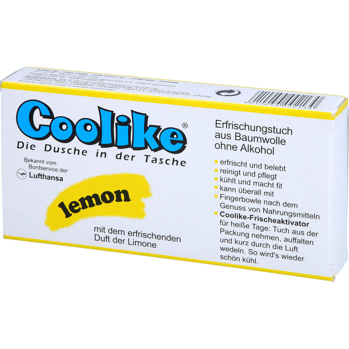 Coolike lemon Erfrischungstuch aus Baumwolle, 5 pc Tissus