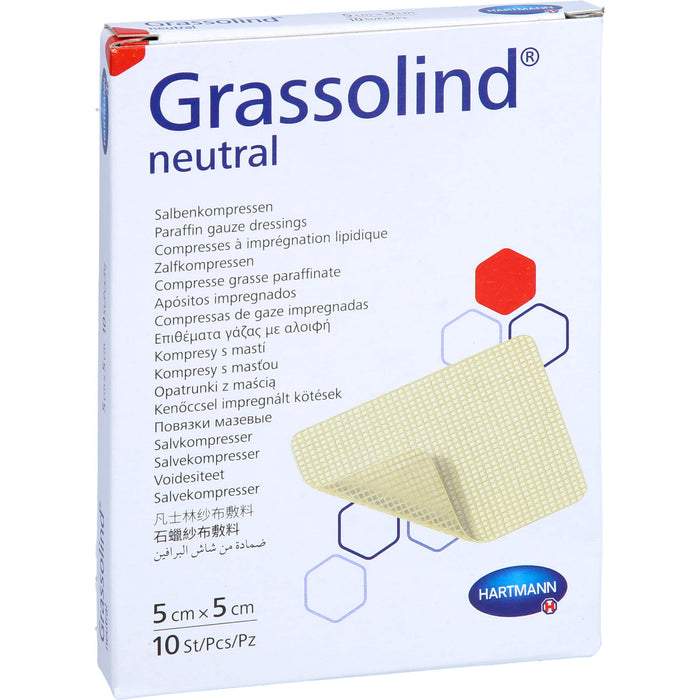 GRASSOLIND Salbenkompressen steril 5 X 5 cm, 10 pcs. Compresses