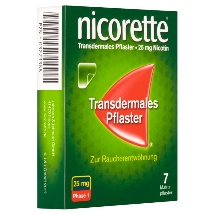 nicorette TX Pflaster 25 mg Nicotin zur Raucherentwöhnung, 7 pcs. Patch