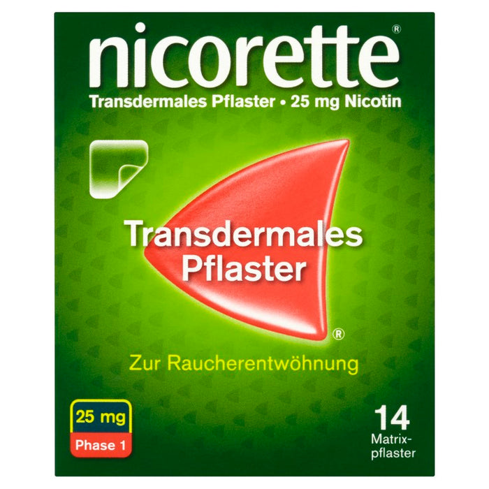 nicorette transdermales Pflaster 25 mg Nicotin Matrixpflaster, 14 pcs. Patch