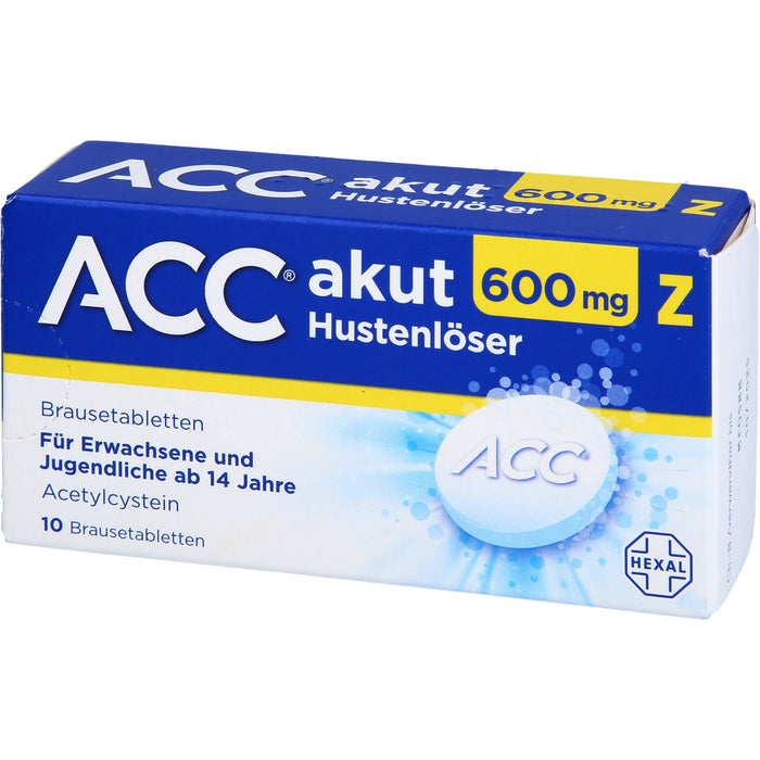 ACC akut 600 mg Z Hustenlöser Brausetabletten, 10 pcs. Tablets