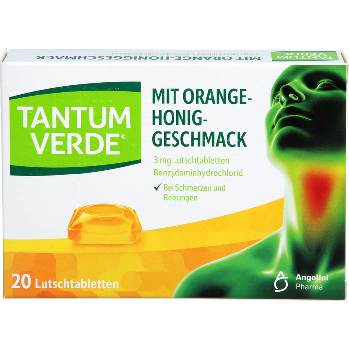 Tantum Verde Lutschtabletten mit Orange-Honig-Geschmack, 20 pcs. Tablets