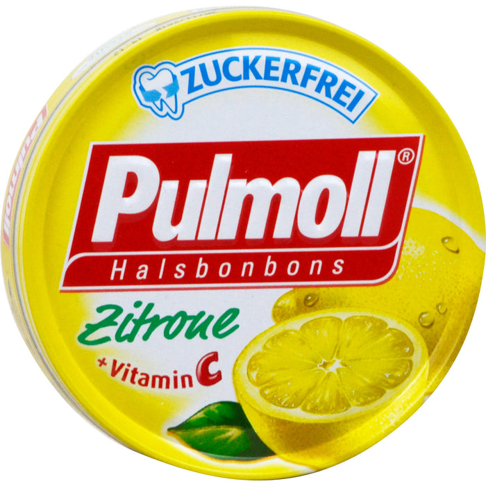 Pulmoll Halsbonbons Zitrone + Vitamin C zuckerfrei, 50 g Bonbons