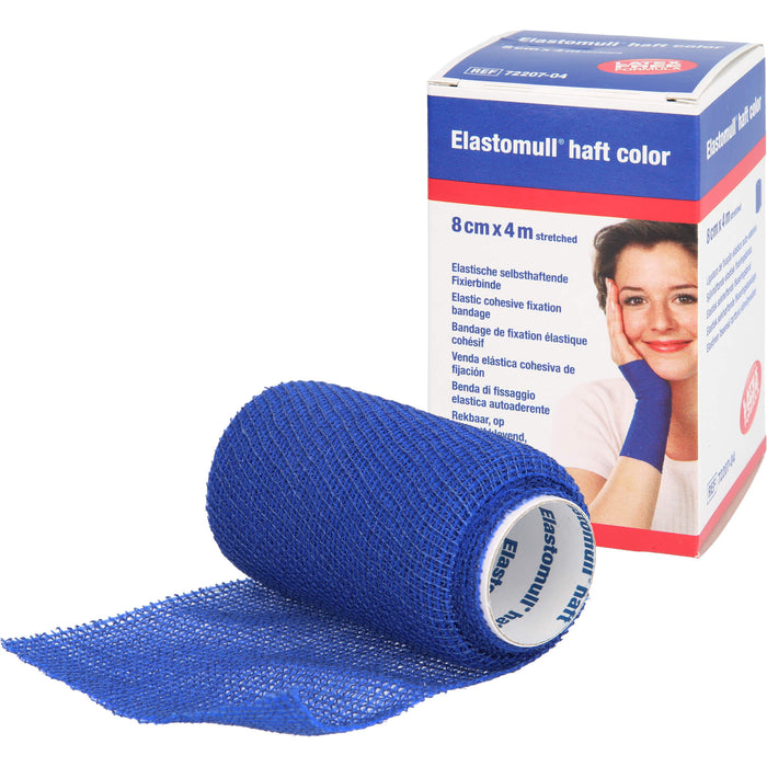 Elastomull haft 4mx8cm color blau, 1 pcs. Bandage