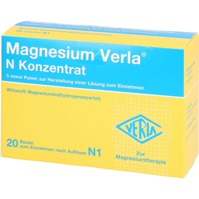 Magnesium Verla N Konzentrat Pulver, 20 pcs. Sachets