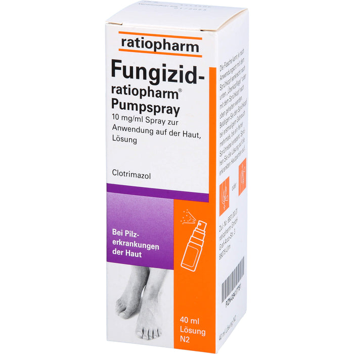 Fungizid-ratiopharm Pumpspray bei Pilzerkrankungen der Haut, 40 ml Solution