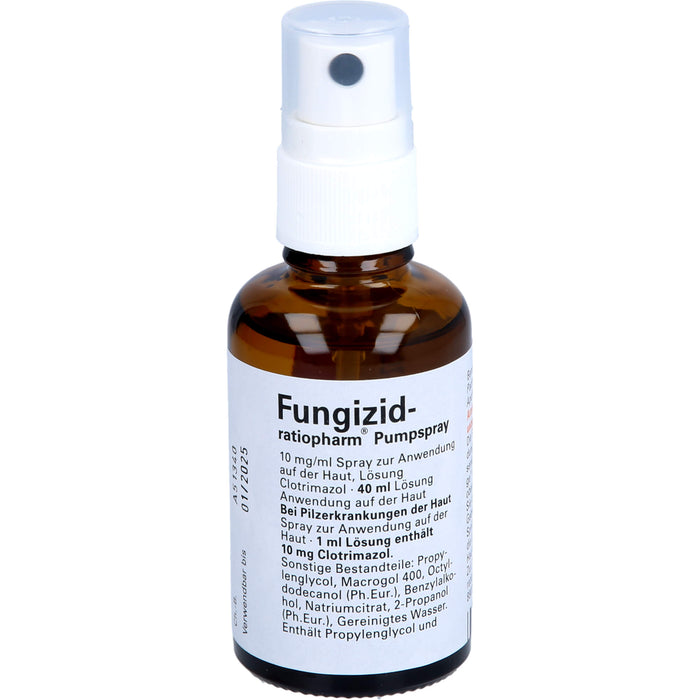 Fungizid-ratiopharm Pumpspray bei Pilzerkrankungen der Haut, 40 ml Solution