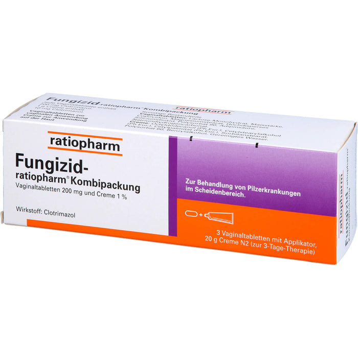 Fungizid-ratiopharm Kombipackung zur Behandlung von Pilzerkrankungen  im Scheidenbereich, 1 pc Paquet combiné