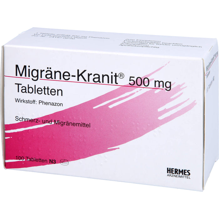 Migräne-Kranit 500 mg Tabletten, 100 pc Tablettes