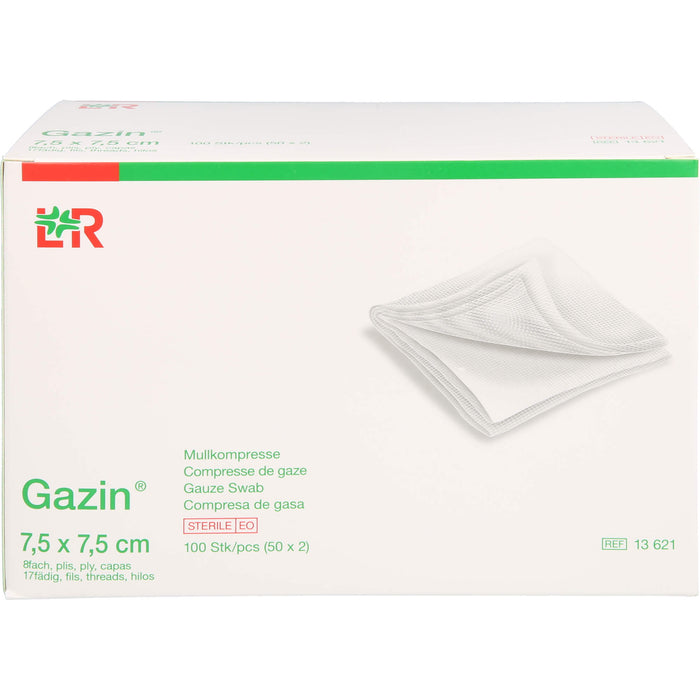 Gazin Kompressen steril 7,5x7,5cm, 100 pcs. Compresses