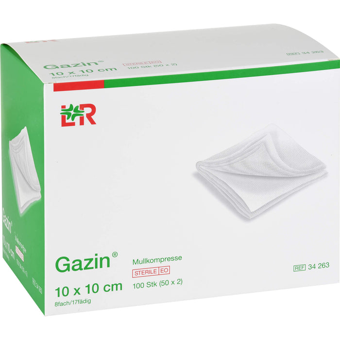 Gazin Kompressen steril 10x10cm, 100 pcs. Compresses