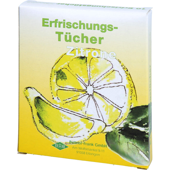 FRANK Erfrischungstücher Citro zur schnellen Erfrischung der Hände, 10 pc Paquet