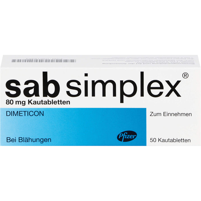 sab simplex Kautabletten bei Blähungen, 50 St. Tabletten