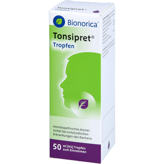 Tonsipret Tropfen bei Erkrankungen des Rachens, 50 ml Lösung